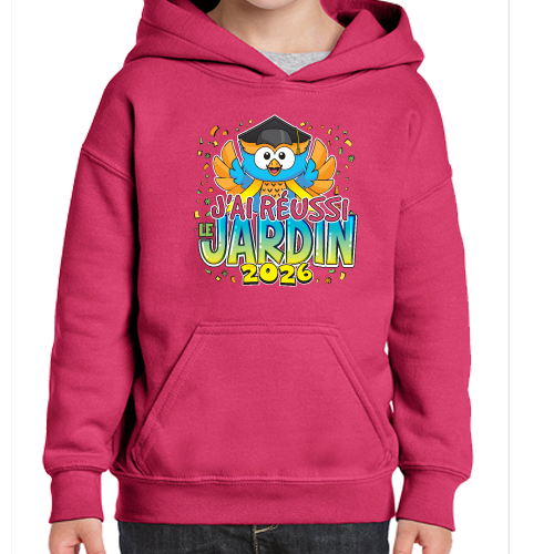  J'ai Reussi le jardin (owl): Hoodie