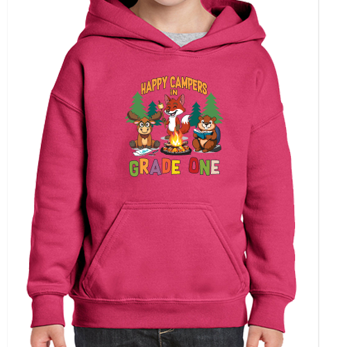 Grade One Happy Campers: Gildan Hoodie